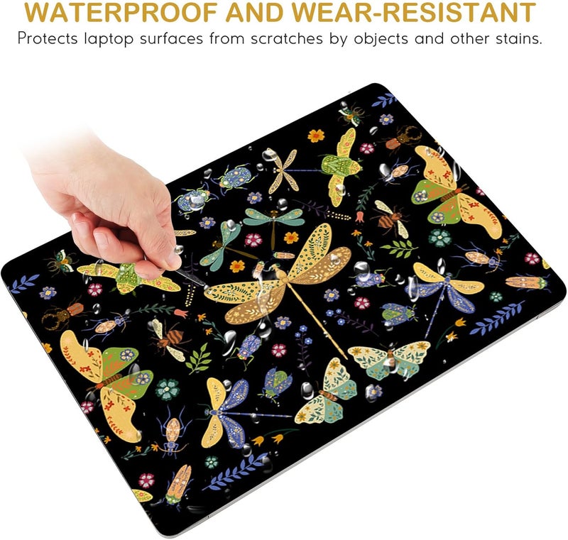 DINKY Laptop Skin Sticker Decal 15.6" 15.4" 12" 13" 13.3" 14" 15 inch Laptop Universal Vinyl Skin Stickers Cover Art Decal Notebook PC Personalized Protector, Black Dragonfly - Image 4
